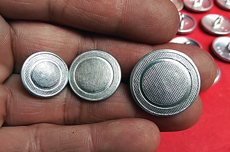 aluminum metal buttons